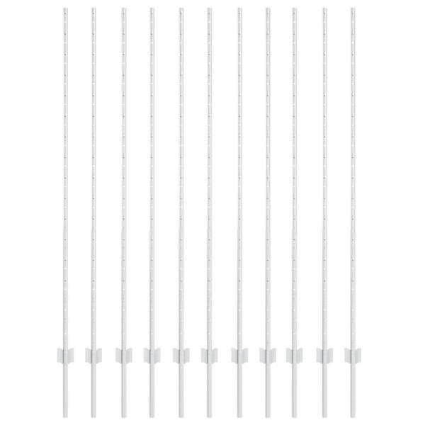 ARDEBO.de - Zaunpfosten 22 Stück U-Kanal 160 cm Verzinkter Stahl