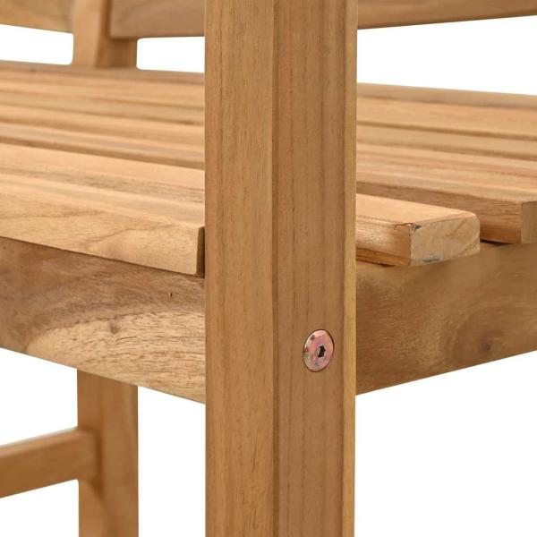 Gartenbank 120x53.5x85 cm Massivholz Teak