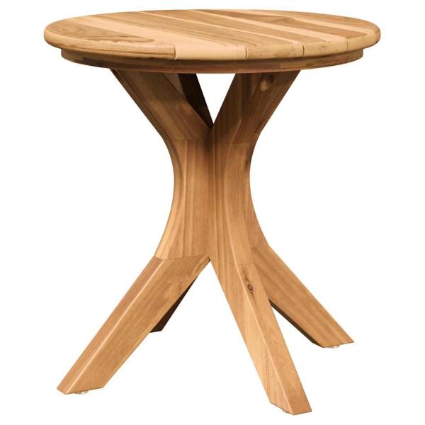 Garten Beistelltisch Ø40x41 cm Massivholz Teak