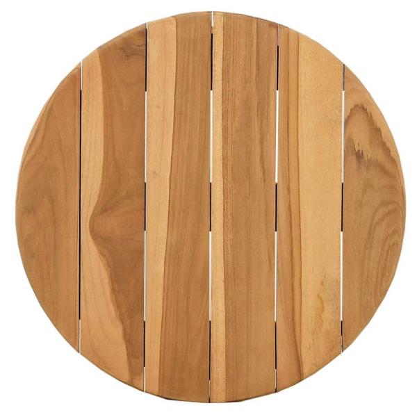 Garten Beistelltisch Ø40x41 cm Massivholz Teak
