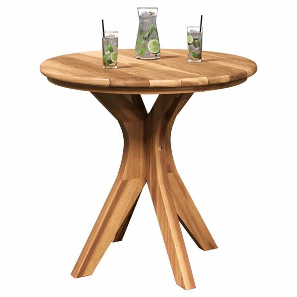 Gartencouchtisch Ø55x51 cm Massivholz Teak
