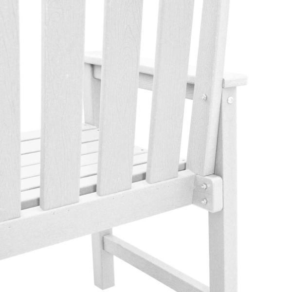 Gartenstühle 2 Stück Weiß HDPE