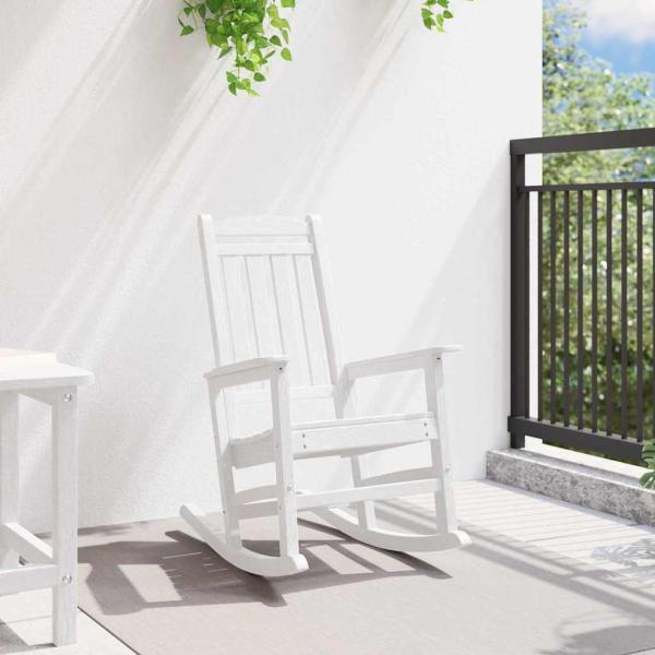 Garten Schaukelstuhl Weiß 70x92x108 cm HDPE