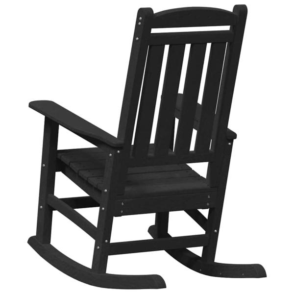 Garten Schaukelstuhl Schwarz 70x92x108 cm HDPE