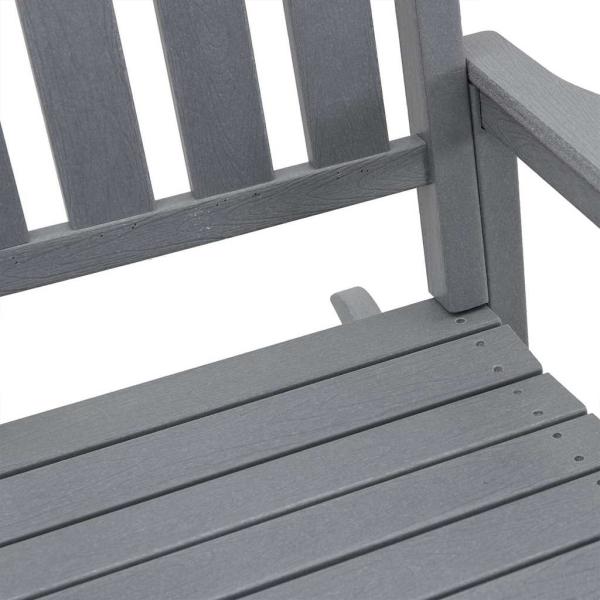 Garten-Schaukelstuhl Hellgrau 70x92x107 cm HDPE