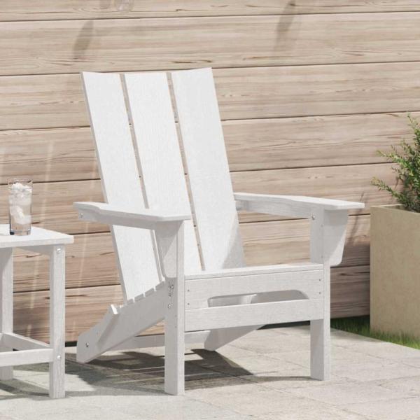 ARDEBO.de - Klapp-Adirondack-Stuhl Weiß 74,5x80,5x90 cm HDPE