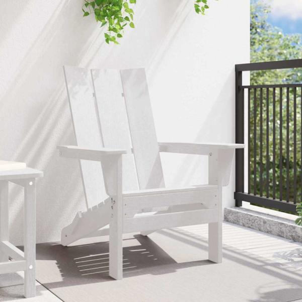 Klapp-Adirondack-Stuhl Weiß 74,5x80,5x90 cm HDPE
