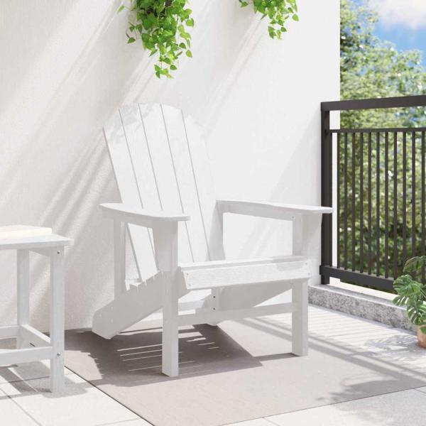 Adirondack Stuhl Weiß 74x82x91 cm HDPE
