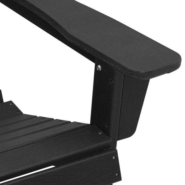 Adirondack-Stuhl Schwarz 74x82x91 cm HDPE