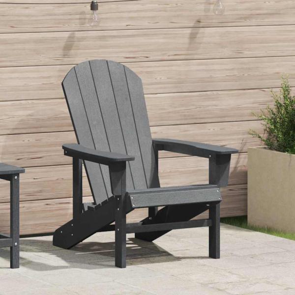ARDEBO.de - Adirondack-Stuhl Hellgrau 74x82x91 cm HDPE