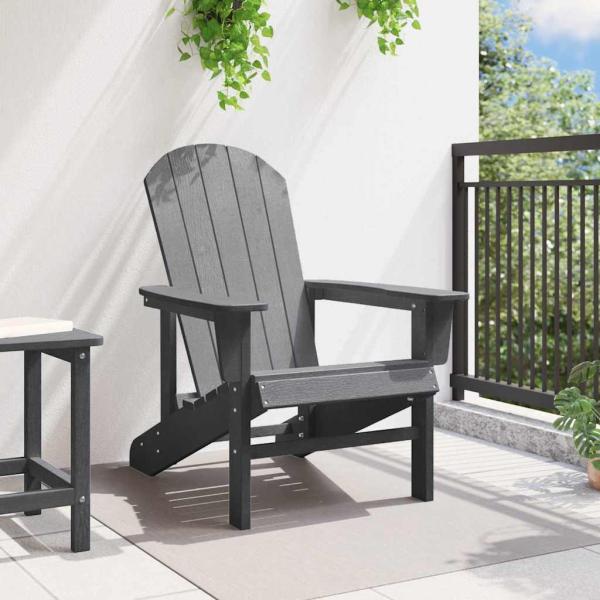 Adirondack-Stuhl Hellgrau 74x82x91 cm HDPE