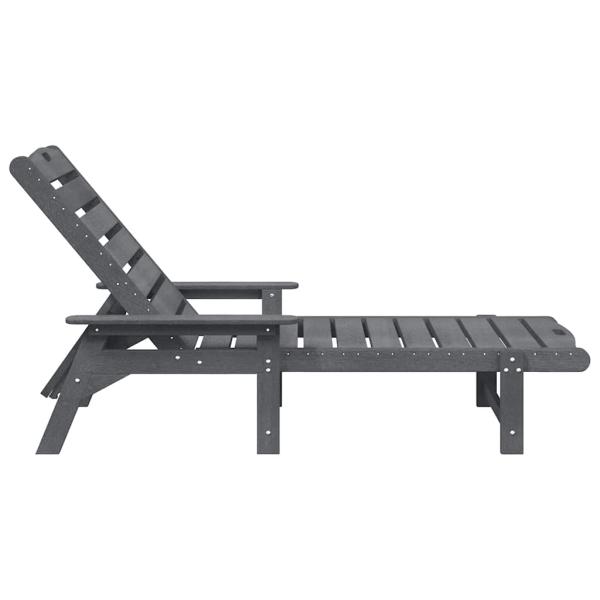 Sonnenliege Hellgrau 53x162x98.5 cm HDPE