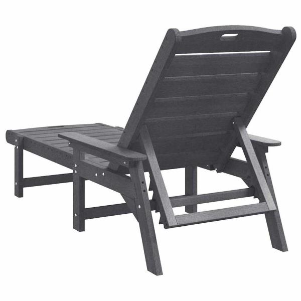 Sonnenliege Hellgrau 53x162x98.5 cm HDPE