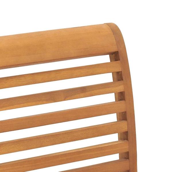 Stapelbarer Gartensessel 4 Stück Massivholz Teak