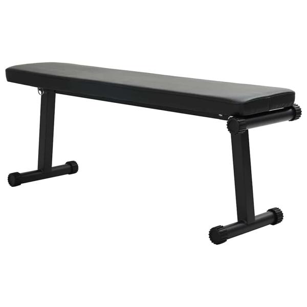 ARDEBO.de - Klappbare Gewichtsbank 100 kg Schwarz 107x27x41 cm Stahl