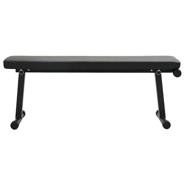 Klappbare Gewichtsbank 100 kg Schwarz 107x27x41 cm Stahl