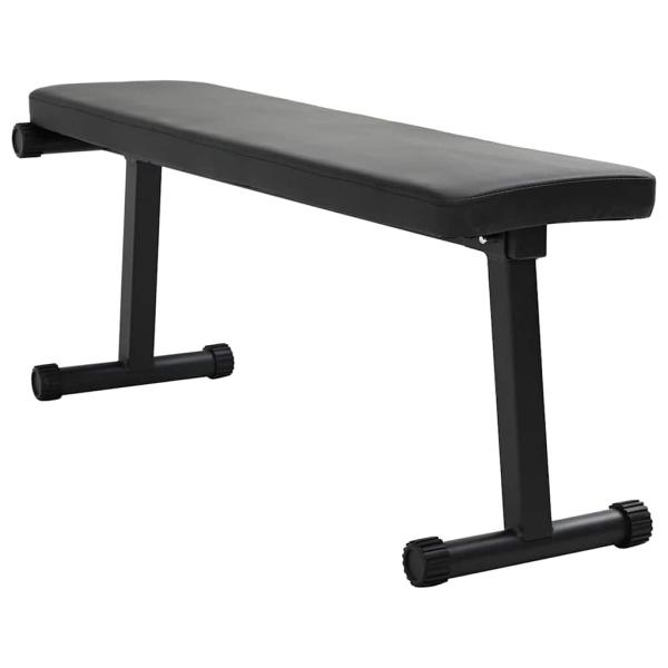Klappbare Gewichtsbank 100 kg Schwarz 107x27x41 cm Stahl