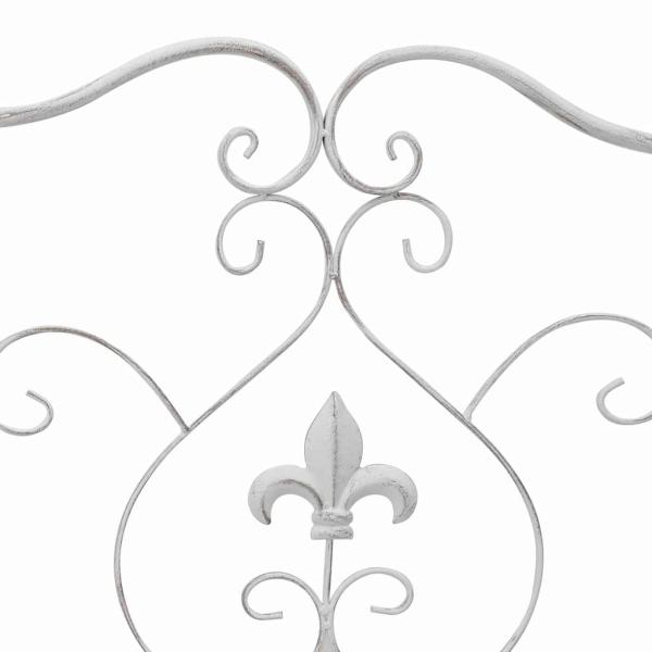 Bank Weiß Metall 104 x 54 x 93 cm Langlebig Gartenbank