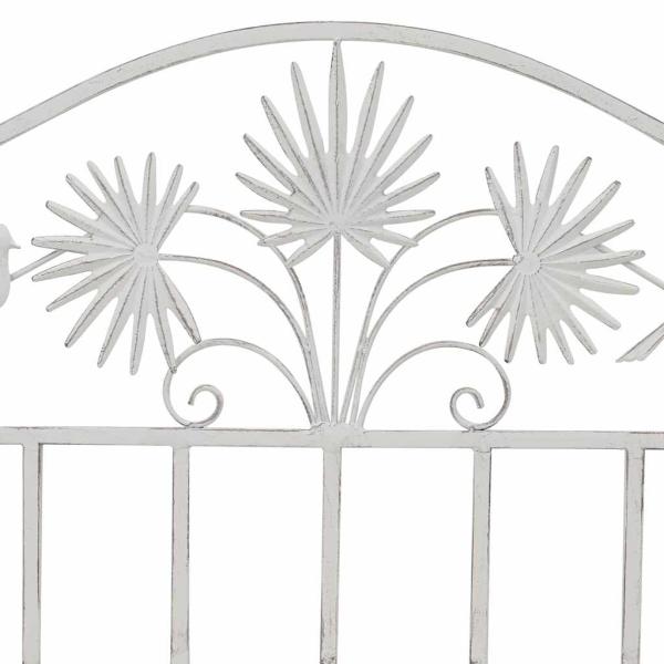 Gartenbank Weiß Metall 104 x 52,5 x 89 cm Robust und langlebig