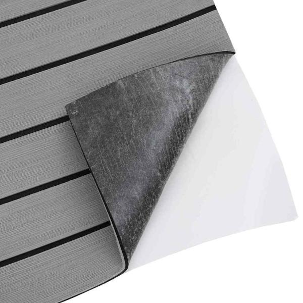 Bootsbelag Selbstklebend Hellgrau & Schwarz 240x90 cm EVA-Schaum