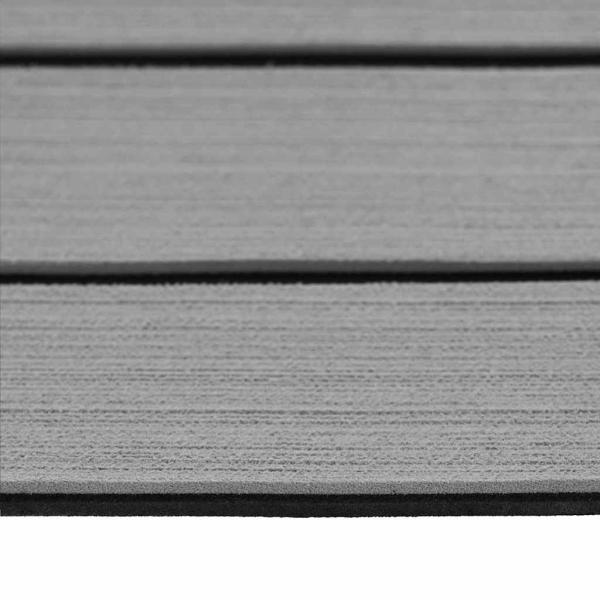 Bootsbelag Selbstklebend Hellgrau & Schwarz 240x90 cm EVA-Schaum