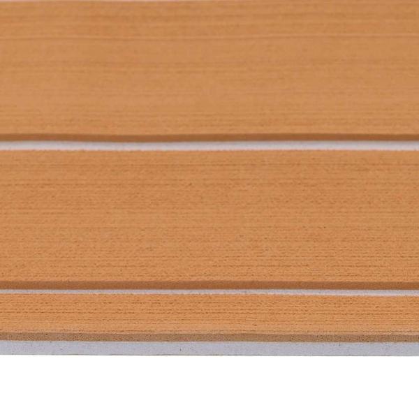 Bootsbodenbelag Selbstklebend Braun und Weiß 240x90 cm EVA-Schaum