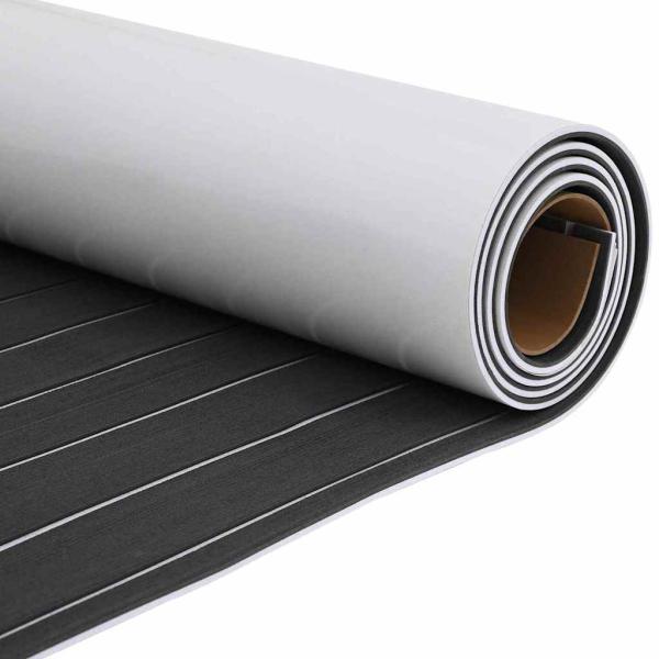 Bootsboden Selbstklebend Dunkelgrau & Weiß 240x90 cm EVA-Schaum