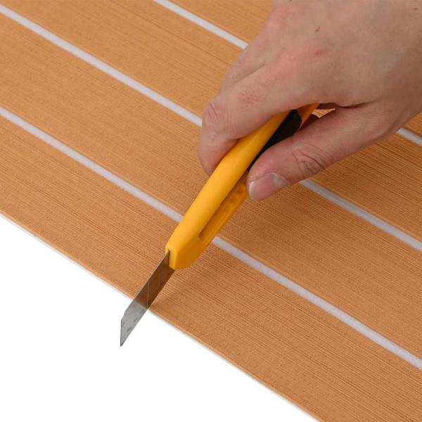 Bootsbelag Selbstklebend Braun und Weiß 240x60 cm EVA-Schaum