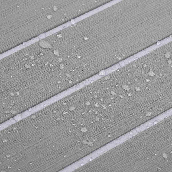 Bootsbodenbelag Selbstklebend Hellgrau & Weiß 240x60 cm EVA-Schaum