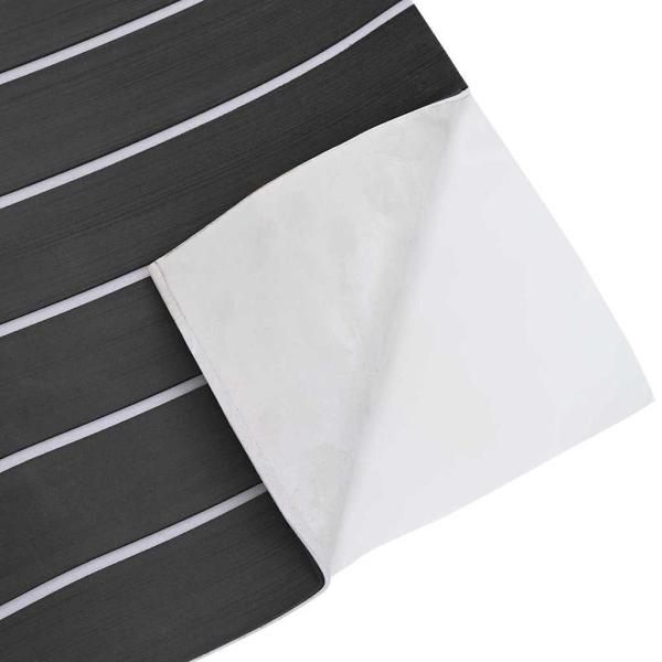 Bootsfußboden Selbstklebend Dunkelgrau und Weiß 240x60 cm EVA-Schaum