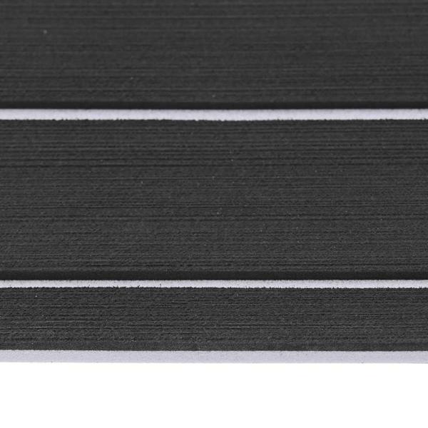 Bootsfußboden Selbstklebend Dunkelgrau und Weiß 240x60 cm EVA-Schaum