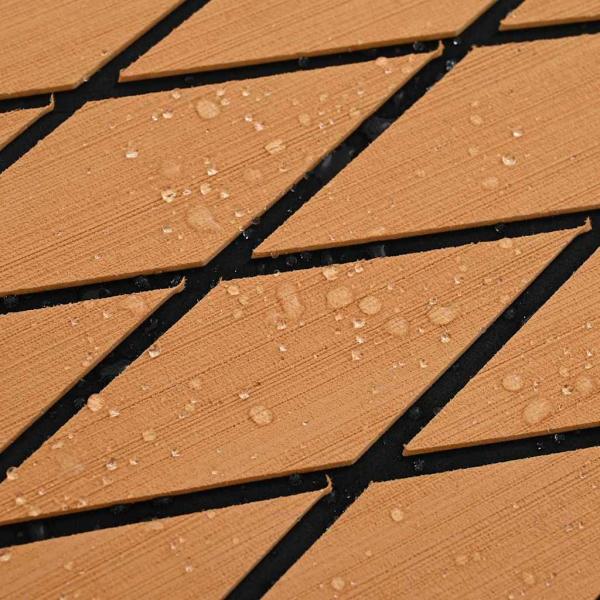 Bootsfußboden Selbstklebend Braun und Schwarz 190x70 cm EVA-Schaum