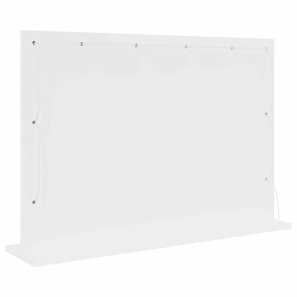 Schminkspiegel mit LED-Lichtern Weiß 80x55x18 cm
