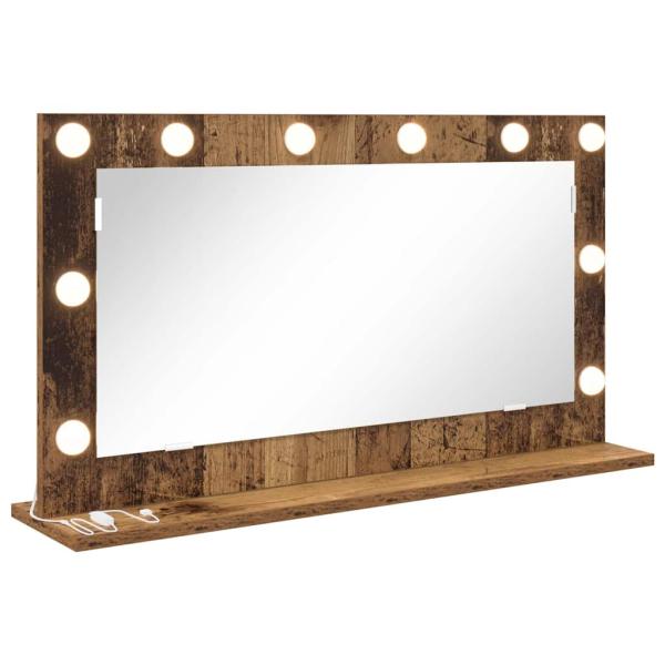 Schminkspiegel Alter Holz-Look Holz, Glas 80 x 45 x 18 cm Spiegel