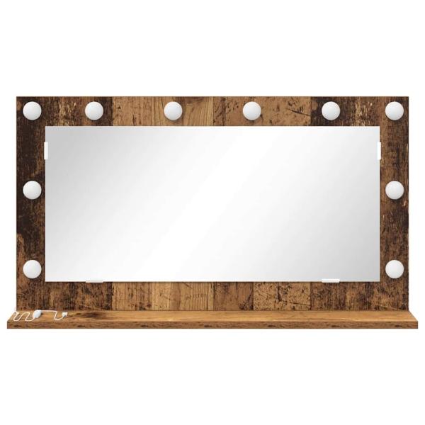 Schminkspiegel Alter Holz-Look Holz, Glas 80 x 45 x 18 cm Spiegel