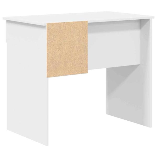 Tisch mit Stauraum Weiß 90x49.5x75 cm Holzwerkstoff