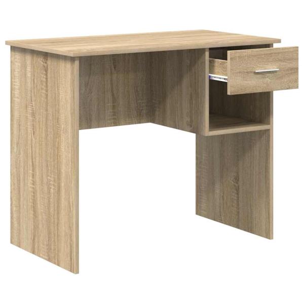 Schreibtisch mit Stauraum Sonoma Eiche 90x49.5x75 cm Holzwerkstoff