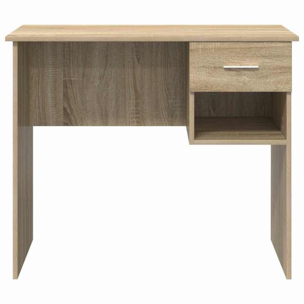 Schreibtisch mit Stauraum Sonoma Eiche 90x49.5x75 cm Holzwerkstoff