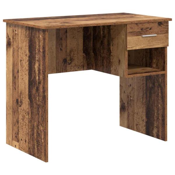 Schreibtisch mit Stauraum Alter Holz 90x49.5x75 cm Holzwerkstoff
