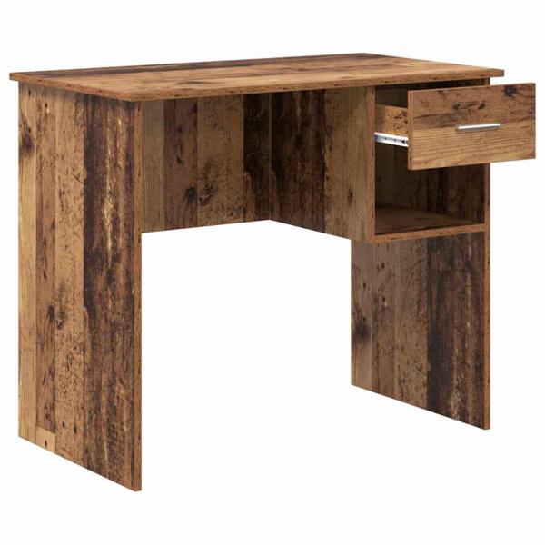 Schreibtisch mit Stauraum Alter Holz 90x49.5x75 cm Holzwerkstoff