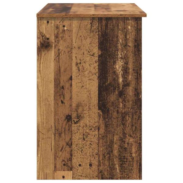 Schreibtisch mit Stauraum Alter Holz 90x49.5x75 cm Holzwerkstoff