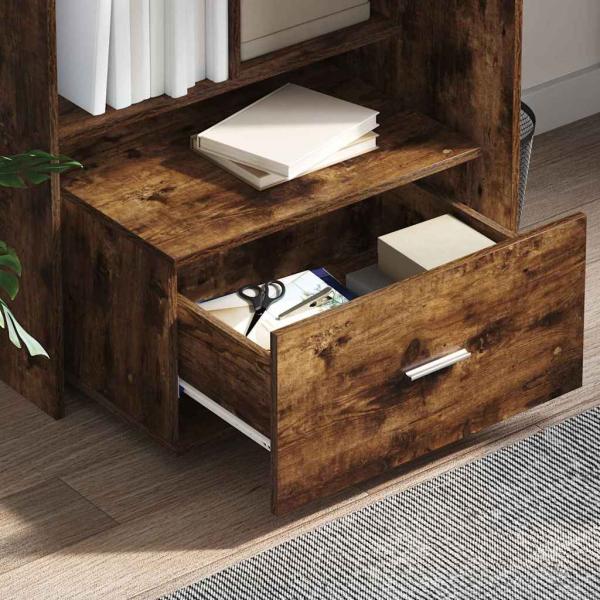 Schubladenschrank Geräucherte Eiche MDF mit Furnier