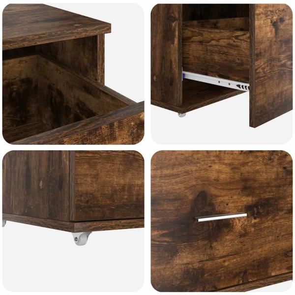 Schubladenschrank Geräucherte Eiche MDF mit Furnier