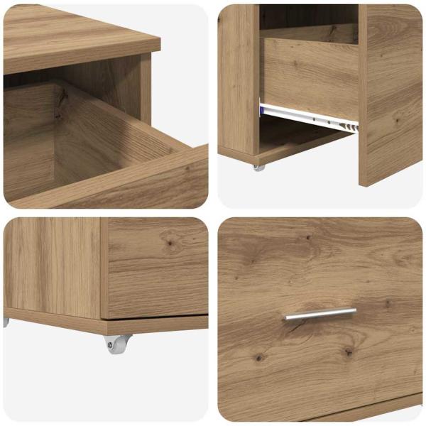 Schubladen-Schrank Artisan Eiche Spanplatte, Laminat Mittel