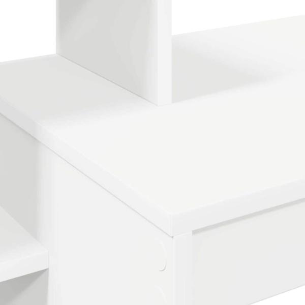 Computertisch Weiß Holzwerkstoff Kompakt Stauraum Computertisch