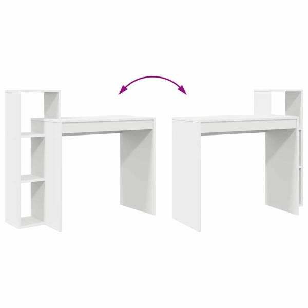 Computertisch Weiß Holzwerkstoff Kompakt Stauraum Computertisch