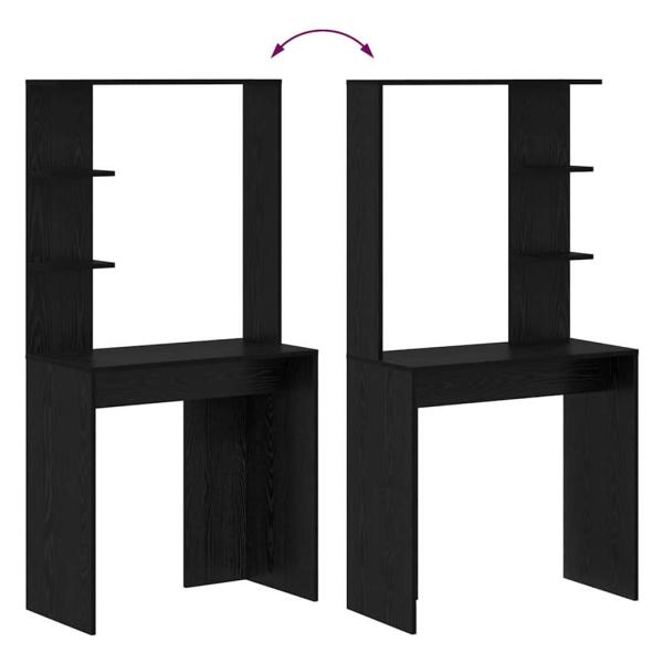 Schwarzer Eichen Computertisch Schwarze Eiche Massivholz, MDF