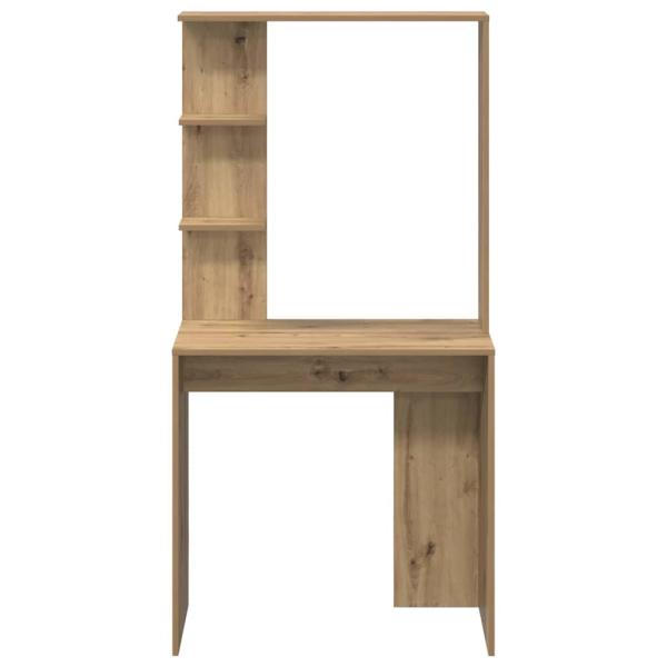 Eichen-Schreibtisch Eiche Artisan Holzwerkstoff Standard Regal