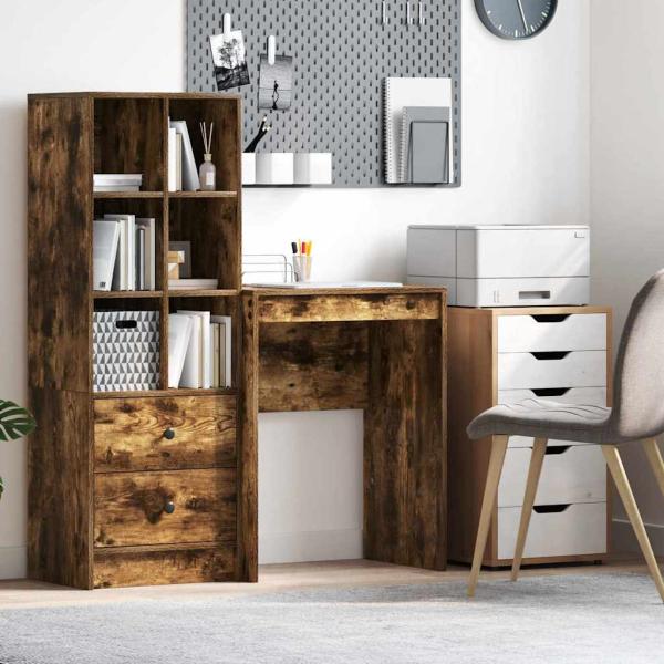 ARDEBO.de - Schreibtisch Geräucherte Eiche MDF 60 x 40 x 76 cm Langlebig