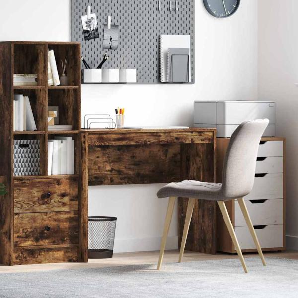 ARDEBO.de - Schreibtisch Geräucherte Eiche Holzwerkstoff 90 x 40 x 76 cm